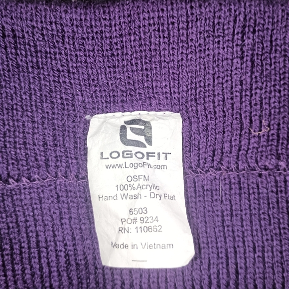 Women's Purple Knit Hat - Picture 5 of 5